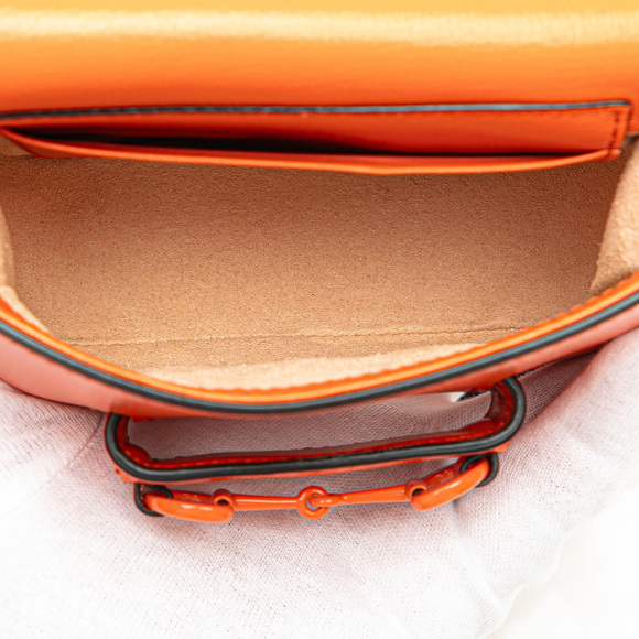 Pre-Loved Gucci Mini Leather Horsebit 1955 Web Satchel - Picture 4 of 10